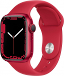 Apple Watch Series 7 (GPS, 41 mm) - punane alumiiniumist korpus punase spordirihmaga (uuenenud)