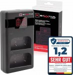 Baxxtar BLX-1 PD-MaxPerformance Battery Charger (1500 mA) USB-C Mini Dual LCD - PD/QC Compatible with Olympus OM-System OM-1 II OM-3 OM1 OM3 BLX1 BL-X1