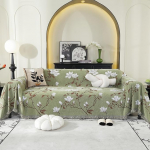 MIFXIN Chenille Reversible Diivan Slipcover nurgas diivanile - AB kahepoolne 3-kohaline diivanikate, L-kujuline diivanikate, diivanikate, lemmikloomade kate, masinpesu (A-roheline, 180x260)