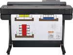 HP DesignJet T650 36 Inch (91 cm 5HB10D), Large Format Printer, Plotter, Standard A4-A0, 82 A1 Prints/Hour, Wi-Fi, Ethernet, USB, 2400x1200 dpi, Recycled Metal, HP Click, Black