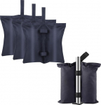 Liivakotid kaalu jaoks, 4 Pack 15 x 13 tolli veekindel Gazebo telk Sandbags varikatuse jala kaalukotid Velcro rihmadega Patio Gazebo varikatuse vihmavarju jaoks