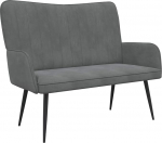 vidaXL Zweisitzer Diivan Dunkelgrau 115 x 61 x 87 cm Samt, Moderne Samt-Loveseats, Bequeme 2-Sitzer, Elegante Couch, robuste minimalistische Gestaltung, platzsparendes Design