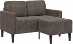 vidaXL 2-kohaline diivan koos Chaise Longue L-kujuga Tumehall 125cm kunstnahast 2-kohaline diivan magamistoas Kahekohaline diivan 2-kohaline diivan L-kujuline