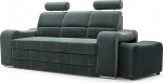 Diivan Vilni polsterdatud diivan 3-kohaline diivanvoodi Box Sleep Function Green Grey Black04 (3-kohaline diivan)