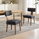 Mid-Century Modern s&ouml;&ouml;gitoa toolid, ergonoomilised linased toolid polsterdusega, t&auml;ispuidust jalad, aktsenttoolid s&ouml;&ouml;gituppa, k&ouml;&ouml;ki, elutuppa ja garderoobi, tumehall