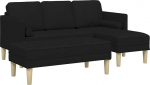 Generisch Diivan komplekt koos Kissen 2 tk Schwarz Polyester,M?Bel,Diivanid,3329254