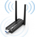 USB WLAN Stick Adapter f&uuml;r PC - Internet Stick 1300Mbps USB 3.0 Dual Band 2.4GHz/5.8GHz WLAN Adapter PC mit 2 x 5dBi Antenna PC/Laptop, Kompatibel mit Windows 11/10/8/7/Vista/XP, Mac OS 10.9-10.15
