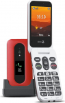 Doro Leva L30 Entsperrtes Handy f&uuml;r Senioren - Externes Display zur Anruferkennung - Kraftvoller HD-Sound - Kamera - Assistenztaste mit GPS - Flip Phone ohne Internet (Rot)