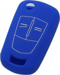 Silikoonkate kaitsekate nahk jope sobib VAUXHALL OPEL 2 nupu Flip Remote Key Fob CV2620 s&uuml;gavsinine