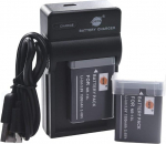 DSTE&reg; 13L Li-ion aku (2-pakk) ja Micro USB laadija Canon PowerShot G7X DMC-G5X G9x jaoks