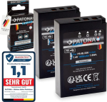 PATONA 2 x Platinum PS-BLS-5 aku 1050 mAh asendusaku USB-C sisend &Uuml;hildub Olympus E-450 OM-D E-M10 Mark II III S IV Pen E-P3 E-PL1 E-PL2 E-PL3 E-PL5 E-PL6 E-P7 E-PL7 EPL8 EPL10 EP7 EPM1 EPM2 EPM2small / 3