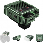 VILTROX Spark Z3-N TTL kaamera v&auml;lk Nikonile, GN16 6500K kaamera v&auml;lkkiirguslamp 7 v&otilde;imsusastmega, 650 v&auml;lku t&auml;isv&otilde;imsusega, 3.7V/1800mAh Li-ion aku, Softbox (roheline)