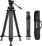 SMALLRIG 73''/185cm High Performance Video Tripod Carbon Fiber Max koormus 10kg (22lbs), kompaktne reisistatiiv kaal ainult 2.7kg (6lbs), kokkupandud k&otilde;rgus 87cm - 5441