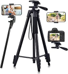 Kaameratelefoni statiiv 63-tolline kerge statiiv iPhone nutitelefonile Alumiiniumist reisistatiiv koos reisikotiga videofotograafia YouTube Vlogimise jaoks