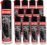 Brestol Lubricant Extreme Spray 12 x 400 ml tugeva kleepuvusega - m&auml;&auml;rdeaine sprei Silikoonsprei roomik&otilde;li k&auml;iguvahendi sprei ketiprei k&ouml;ie sprei kolbisprei liimiv m&auml;&auml;rdeaine liimiv m&auml;&auml;rdeaine