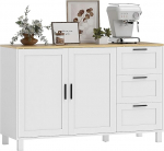 HOMCOM elutoa salong, hoium&ouml;&ouml;bel topeltuksega, pehmendusega sulgemismehhanismiga, 3 sahtlit ja reguleeritav riiul, 5 puidust jalga, kaasaegne stiil, salong, s&ouml;&ouml;gituba ja k&ouml;&ouml;k