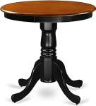 East West Furniture EMT-BCH-TP Edan kummist puidust s&ouml;&ouml;gilaud 30-tolline &uuml;mmargune must ja kirsika toonides