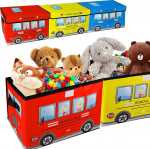 Laste m&auml;nguasjakast M&auml;nguasjakast kokkupandav ladustamise kuubi korraldaja k&auml;epidemetega, laste m&auml;nguasjakorv kaanega, koolibussi muster m&auml;nguasjade korraldaja poistele t&uuml;drukutele