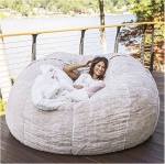 Giant Fur Bean Bag elutoa m&ouml;&ouml;blile t&auml;iskasvanutele - XXL Bean Bag valmistatud kohevast veluurist - Indoor Lounge Bean Bag Cover Washable & Cosy (ilma polsterduseta)