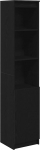 vidaXL Highboard Black Oak Effect 37,5 x 35 x 180 cm puidust materjalist kapi hoiukapp K&otilde;rge k&uuml;lgkapp K&otilde;rge kapp K&otilde;rge kapp