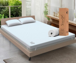Sleepy Owl 7 cm Memory Foam madratsipealne 140 x 200 cm, geeliga immutatud ortopeedilised madratsipadjad, eemaldatavad ja pestavad Zip-katted, libisemisvastane alus, 4 nurgarihma (140 x 200, 7 cm)