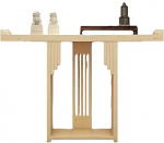 ZGNMK Diivan-Konsolentisch, Vintage-Sofatisch mit Offener Ablage Hinter dem Sofa, Beistelltisch Aus Holz f&uuml;r Eingangsbereich, Flur, Foyer Und Wohnzimmer(Natural,140x30x80cm)