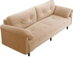 Modernes minimalistisches Sofa, Ledersofa, kleines Zweisitzer-Sofa f&uuml;rs Wohnzimmer, kastanienbraunes im Mid-Century-Modern-Stil(D,170cm)