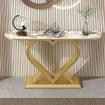 AYHARYLH Console Table Eingangstisch f&uuml;r die Inneneinrichtung mit Metallrahmen, Moderner Konsolentisch, f&uuml;r Eingangsbereich, Eingangshalle, Flur, Wohnzimmer(Gold,120cm/47.2in)