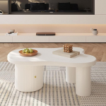 BTM As&uuml;mmeetriline kohvilaud, stiilne ja vastupidav, sobib elutuppa ja kontorisse koos hoiuruumiga