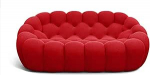 Bequemes Polstersofa, geschwungene Sofas, modernes Sofa in 3D-Wabenform, rahmenloses Design aus hochdichtem Schwamm, geeignet for das Wohnzimmer(Red)