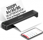 Phomemo P831 mobiilne printer, monokroomne termoprinter A4 &uuml;hilduv mobiiltelefonide ja arvutitega, Bluetooth kaasaskantav printer v&auml;ikeettev&otilde;tetele, autodele, lepingutele, reisidele, mustas toonis