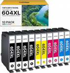 Glliter 604 XL printerikassetid, mis &uuml;hilduvad Epson 604 604XL kassettidega Expression Home XP-4200 XP-3200 XP-3205 XP-2200 XP-2205 XP-4205 Workforce WF-2910 WF-2930 WF-2935 WF-2950 (10 tk.)