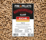 PINI Hardwood Pellets 6 mm 30 kg for Heating Barbecue Smoking