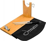 Jamonprive Professional singihoidja + nuga + teritusteras + singikate - ideaalne Serrano, Iberico ja Prosciutto singi jaoks.