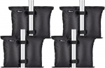 Mrrihand Set of 4 Weights for Gazebo, Gazebo Sandbags, Set of 4, 1680D Oxford, Weighted Sandbag with Long Belt for Pop-Up Flat Gazebo, Tent, Parasol, Black