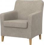 Soferia Compatible Replacement Cover for Karlstad Armchair, Old Model, Strong Taupe Fabric, Beige