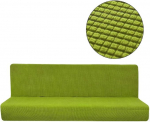 KongEU Waterproof Sofa Cover Armless Elastic Thick Comfortable Fabric Slipcover Sofa Bed Armless Sofa Cover Solid Color 150-190cm Green