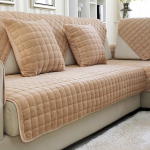 Flannel sofa slipcover furniture protector for dogs, solid colour thickens sofa cover, anti-slip, suitable for L-shaped corner sofa