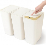 JOTOM 3 mini vannitoa pr&uuml;gikasti koos pop-up kaanega, 10 L kaasaegne pr&uuml;gikast, pr&uuml;gikast, pr&uuml;gikast, pr&uuml;gikast, mis sobib elutuppa, magamistuppa, k&ouml;&ouml;ki, tualetti, kontorisse (beež)