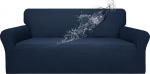 Easy-Going 100 % wasserdichter Couchbezug, doppelter wasserdichter Sofabezug, Stretch-Jacquard-Sofa-Schonbezug, auslaufsicherer M&ouml;belschutz f&uuml;r Kinder, Haustiere, Hund und Katze (Sofa, Dunkelblau)
