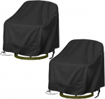 Fenghome 2 x aiatooli kate p&ouml;&ouml;rlev veekindel terrassitooli kate - 77x87x97cm must