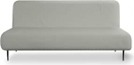 LANE LINEN Armless Futon Cover - Lihtne paigaldada Stretch Diivanvoodi Slipcover Pehme elastne tekstuurne Futon Cover Futon Diivanvoodi kaitsja Camper Diivan Cover Machine Washable - Silver