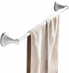 Flybath Towel Rail 60cm Single Brass Towel Rail Bath Towel Holder Wall Mounted White Finish