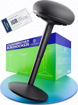 Ergonoomiline [sertifitseeritud] 2-in-1 kontorijalats ja pendeldamisjalan&otilde;ud k&otilde;rgusreguleeritav ergonoomiline musta v&auml;rvi kontori ja laua jaoks - &otilde;&otilde;tsuv jalats + pendeldamisjalats kiikumisefektiga