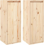 vidaXL 2 x seinakapp TV kapp puidust kapp TV m&ouml;&ouml;bel riiulite hoidmine elutuba raamaturiiul 30 x 30 x 80 cm massiivne m&auml;nnipuit