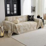 MYSKY HOME Diivanikate 3-kohaline - &scaron;enilli diivanikate L-kujuline, geomeetriline abstraktne diivanikate, diivanikaitsekate pestav, viskekatted diivanile kaitsev tekk, 180 x 300 cm, khaki v&auml;rvi