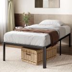 Zinus Van Bed 90 x 200 cm - k&otilde;rgus 41 cm koos voodi all oleva panipaigaga - metallist voodiraam - must