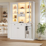 119,5 x 40 x 180 cm vitriinkapp, 4 sahtliga seisev vitriinkapp, 16 v&auml;rvi LED-ga kollektsioonikapp, 120 cm lai elutoa kapp, 5 uksega valge k&otilde;rge kapp.