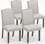 DUMOS s&ouml;&ouml;gitoa toolid, komplekt 4, elegantsed ja ilusad kaasaegsed s&ouml;&ouml;gitoa toolid, PU nahast polsterdatud k&ouml;&ouml;gitoolid, s&ouml;&ouml;gitoa toolid, sobivad k&ouml;&ouml;ki, elutuppa, magamistuppa (Hall)