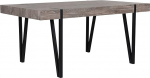 Adena Heavy Duty Dining Table with Industrial Design 150 x 90 cm Dark Brown/Black